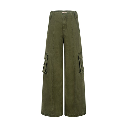 Cool Military Green Cargo Jeans