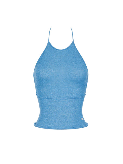 Spicy Backless Knitted Halter Vest