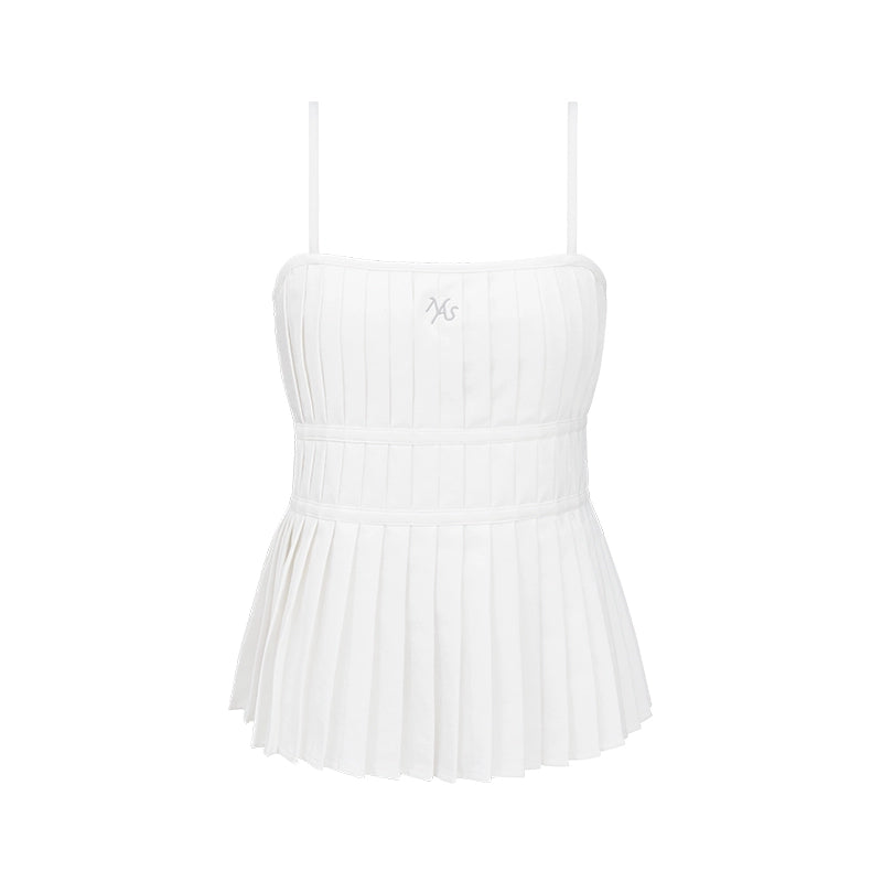 Pleated One-Shoulder Camisole