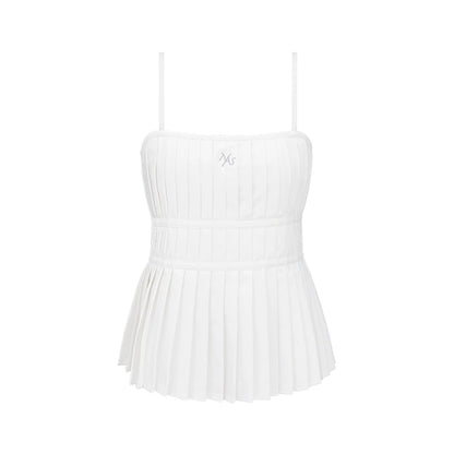 Pleated One-Shoulder Camisole