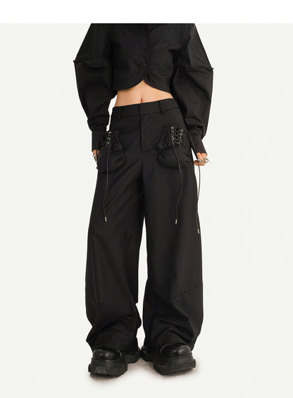 Minimalist High-Waist Wide-Leg Pants