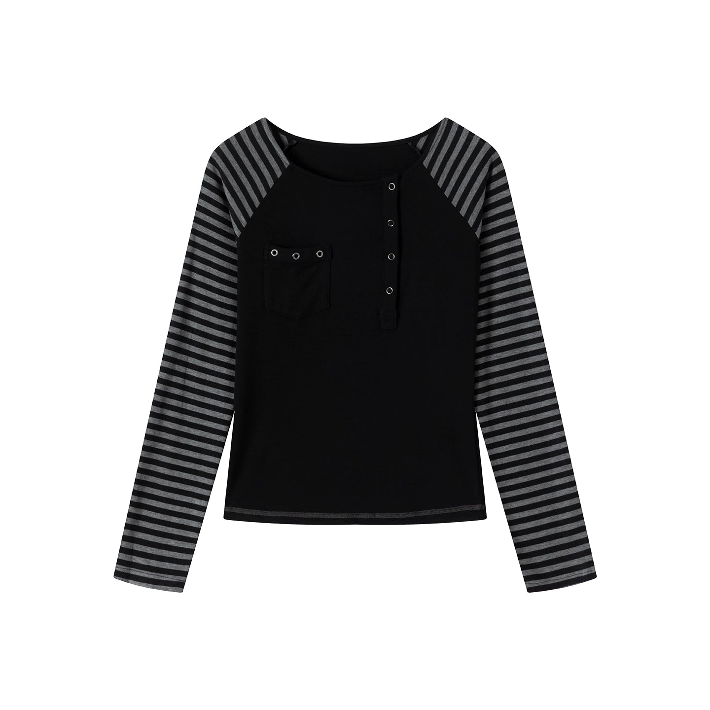 Autumn Contrast Striped Long Sleeve T-Shirt