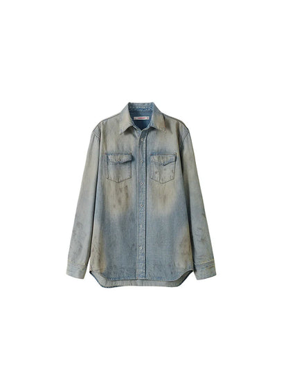 Damage denim shirt