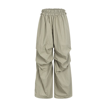 Loose Pleated Parachute Pants