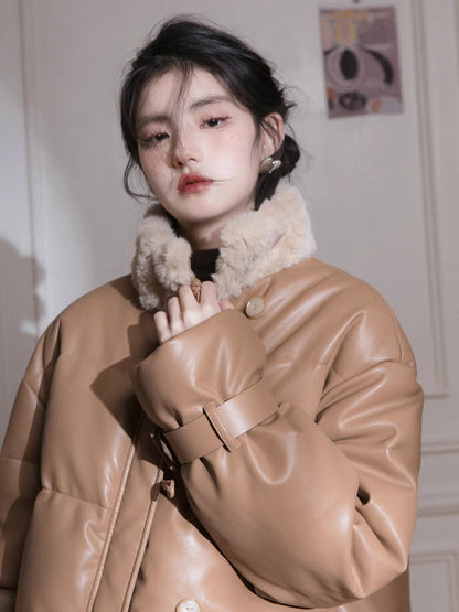 Duck down fur down jacket