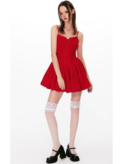 A-line suspender dress