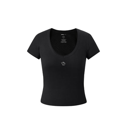 Supmia V-Neck Slim Shoulder T-Shirt