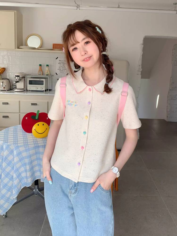 Color dot short sleeve T-shirt