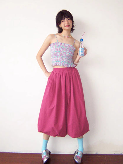 4 Color Bud Long Skirt