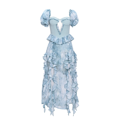 Dreamy Ruffle Tie-Dye Princess Dress Set-Up