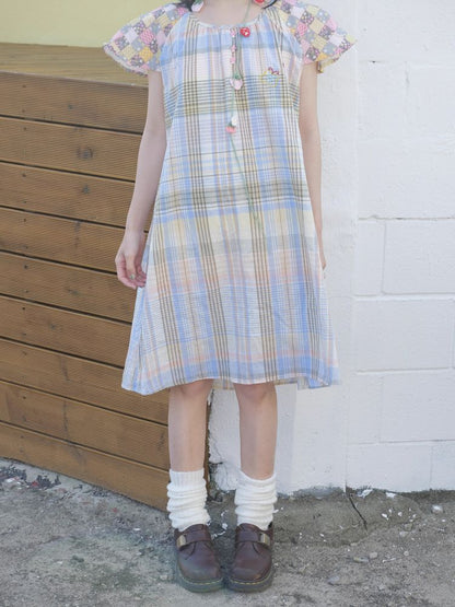 Plaid loose dress