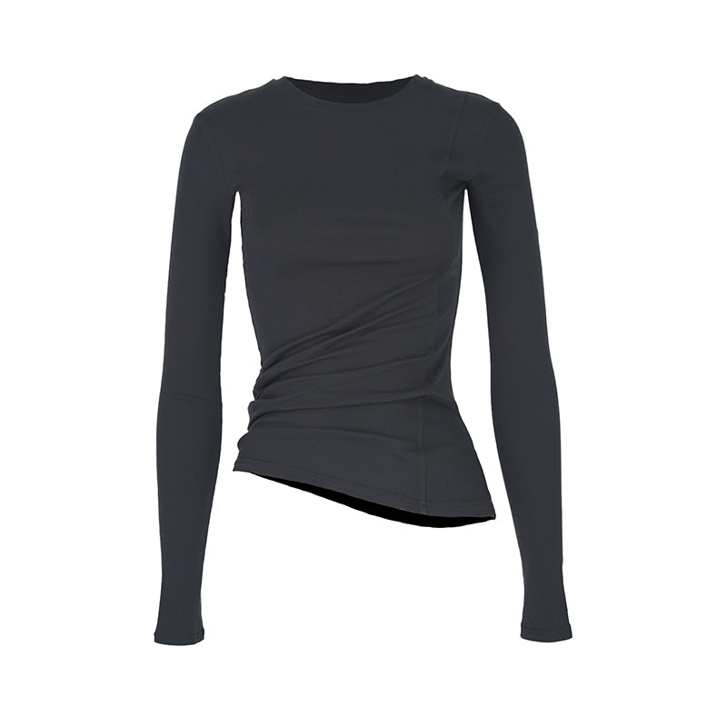 Asymmetrical Slim Wool Top