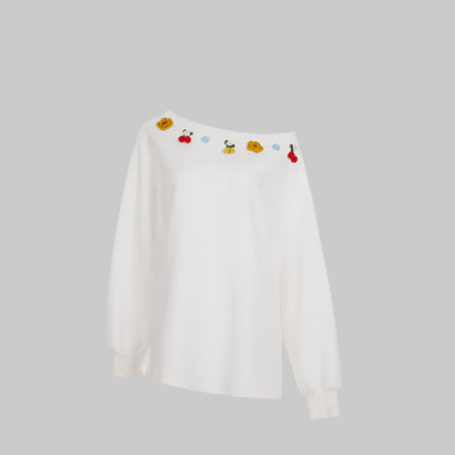 Multi-wear Slanted Shoulder Top