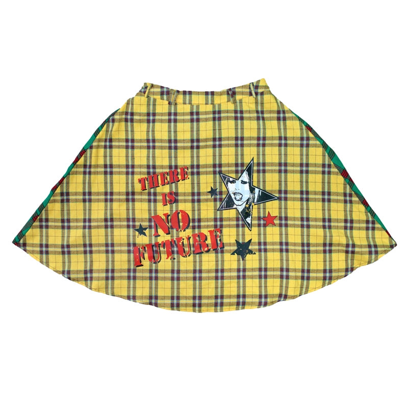 Punk Plaid Layered Skirt