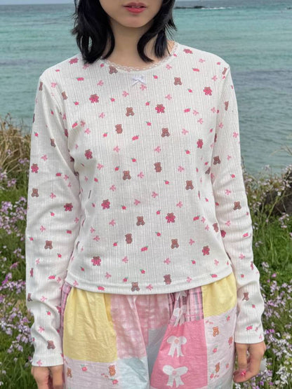 Floral long sleeve T-shirt