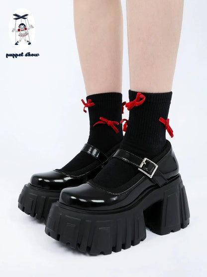 Punk style mary jane shoes