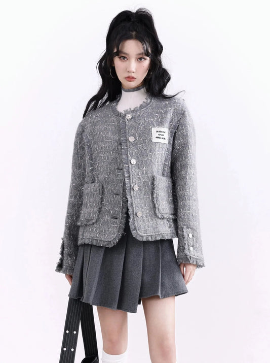 Fragrance Grey Jacket Set