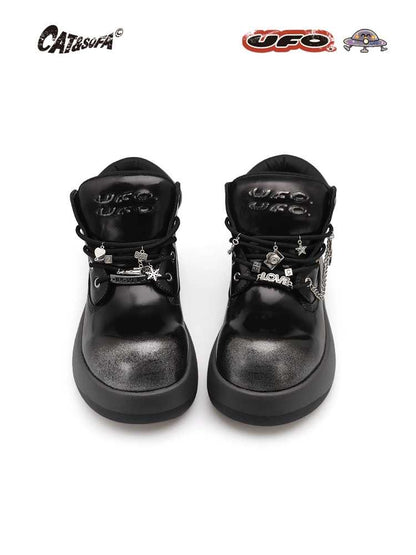 Punk style short boots