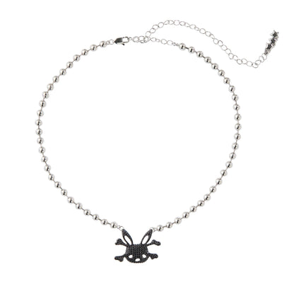 Diamond Bunny Skull Necklace