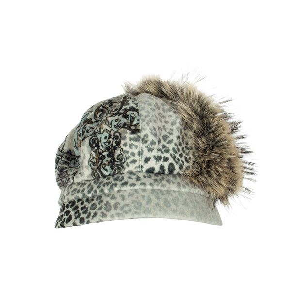 Snow Leopard Patchwork Hat