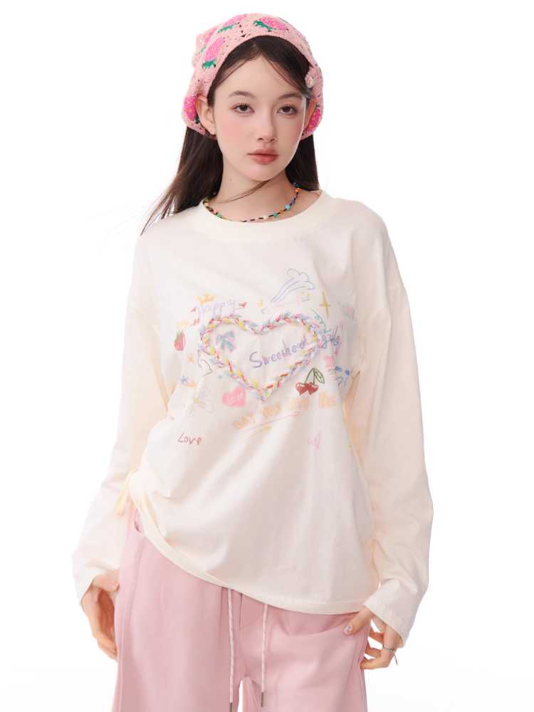 Printed long sleeve T-shirt