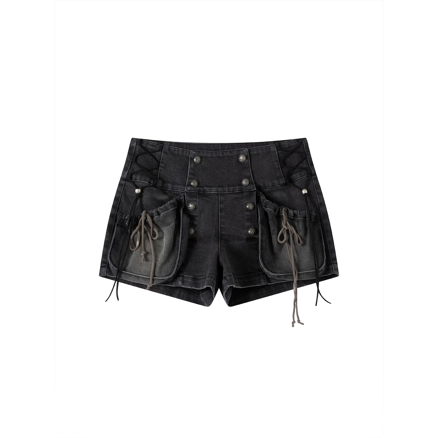 Autumn Flower Bud Denim Shorts