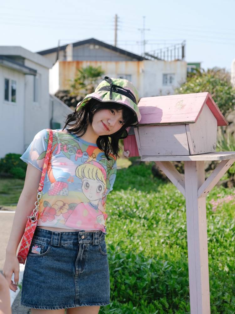 Plaid sun hat