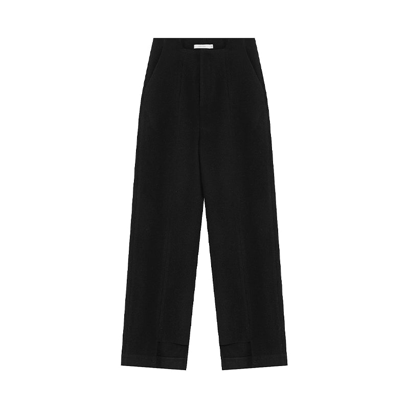 Thicker Tweed Irregular Design Cropped Pants