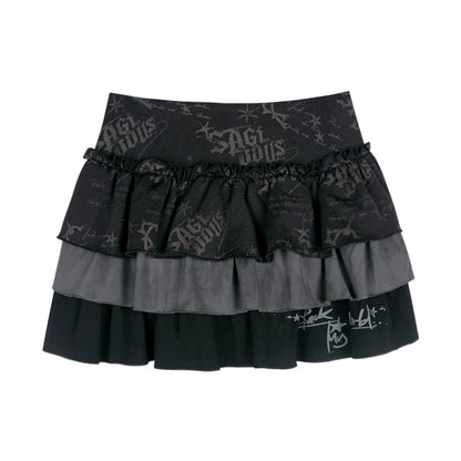 Black Graffiti Skirt