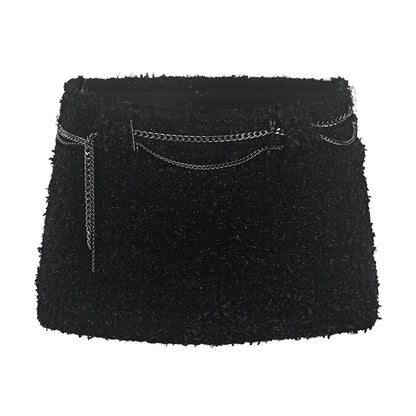 Sweet Black Knitted Skirt