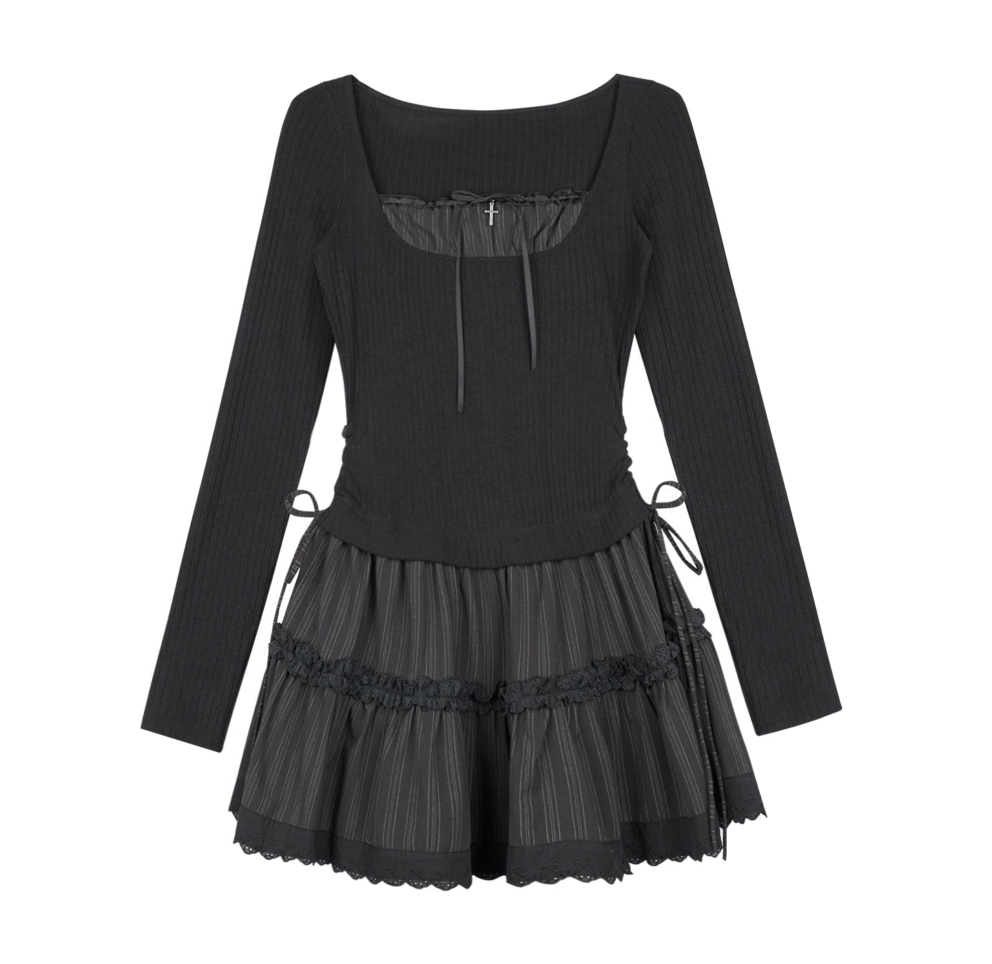 Midnight Waltz Waist-Cinching Dress