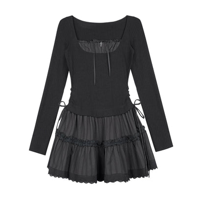 Midnight Waltz Waist-Cinching Dress