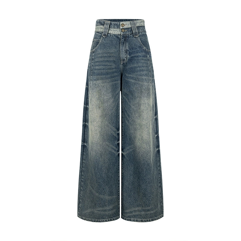 Retro Waist Loose Jeans
