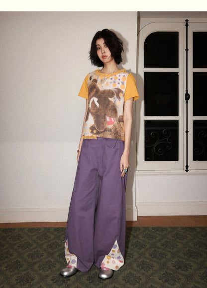 Polka Dot Bear Lace Tee