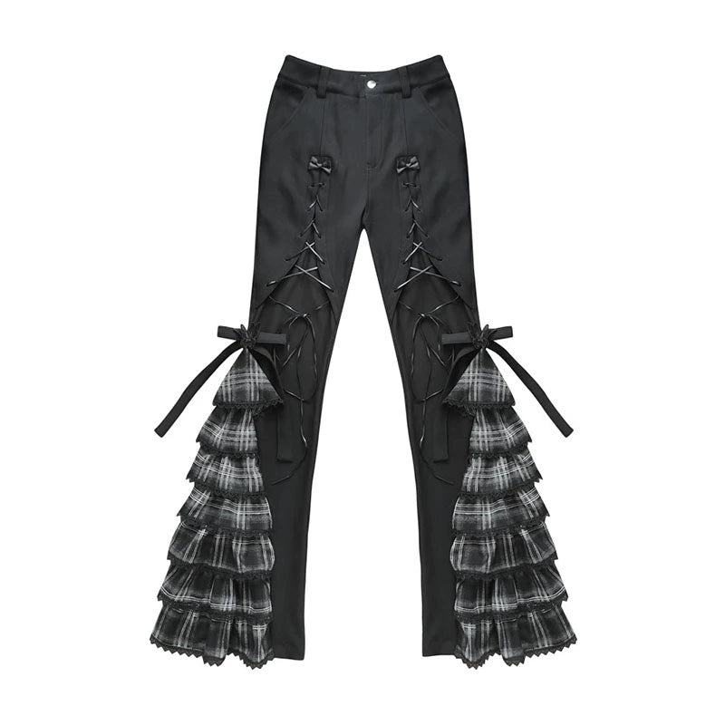 Century Plaid Lace Pants