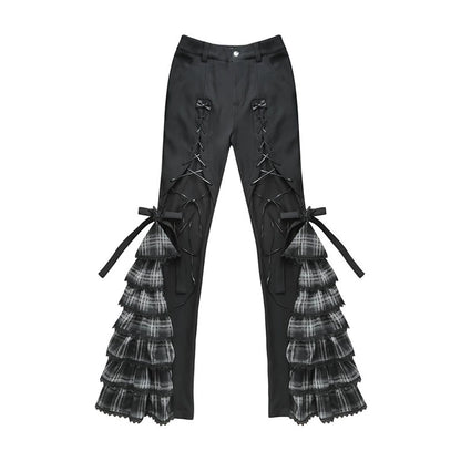 Century Plaid Lace Pants