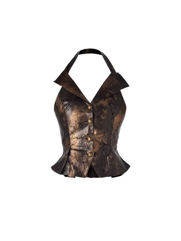 Halter neck suspender skirt