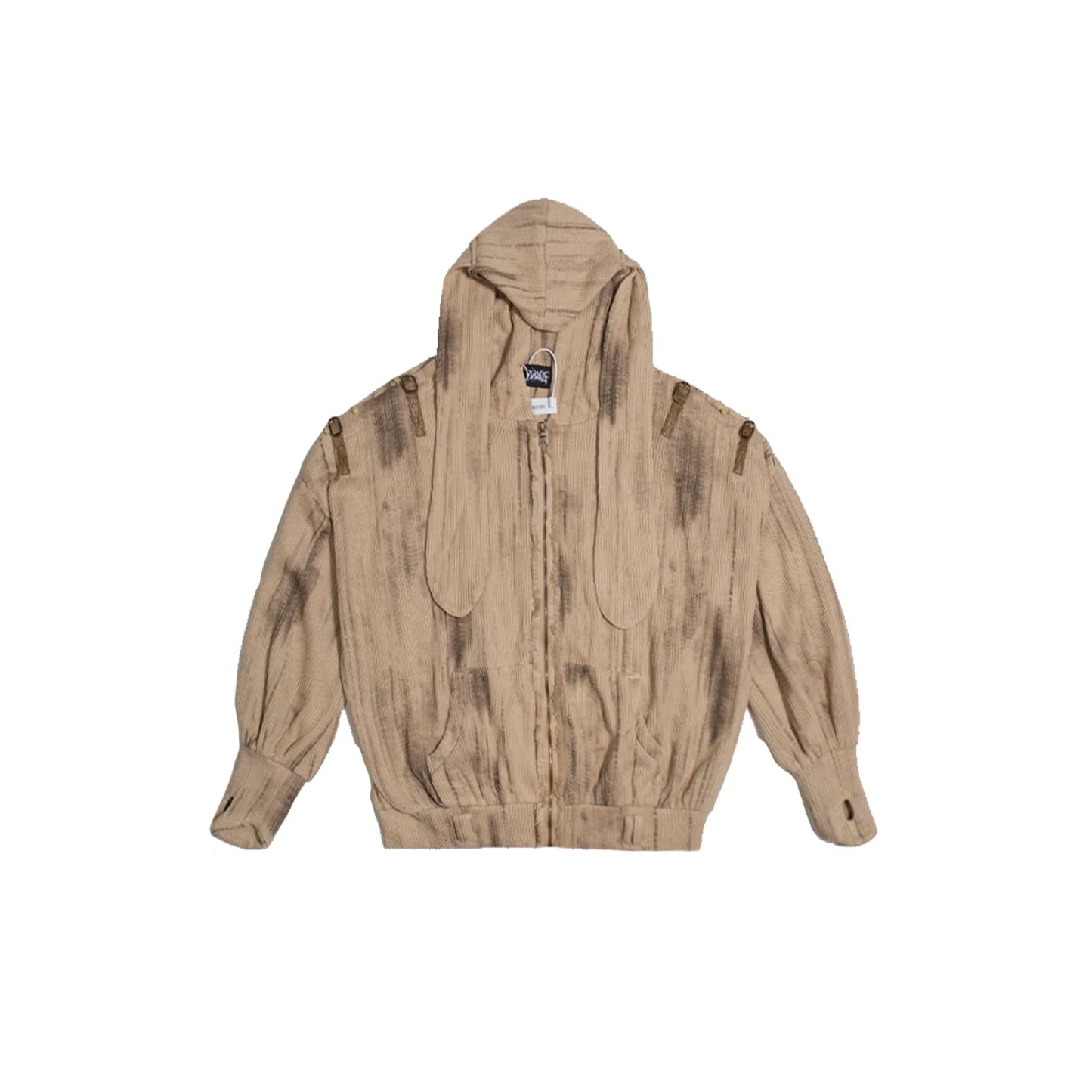 Loose Hooded Sweatshirt Jacket