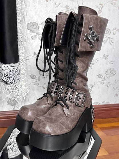 Platform night boots