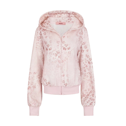 Sweet Printed Hooded Jacket