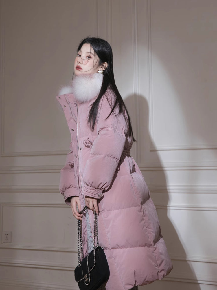 Long duck down jacket