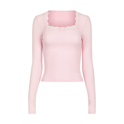 Long Sleeve Lace T-Shirt