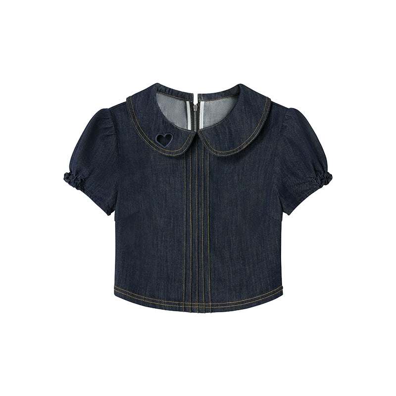 Adventure Doll Collar Denim Shirt