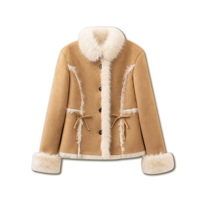 Button-Up Fur-Lined Stylish Jacket