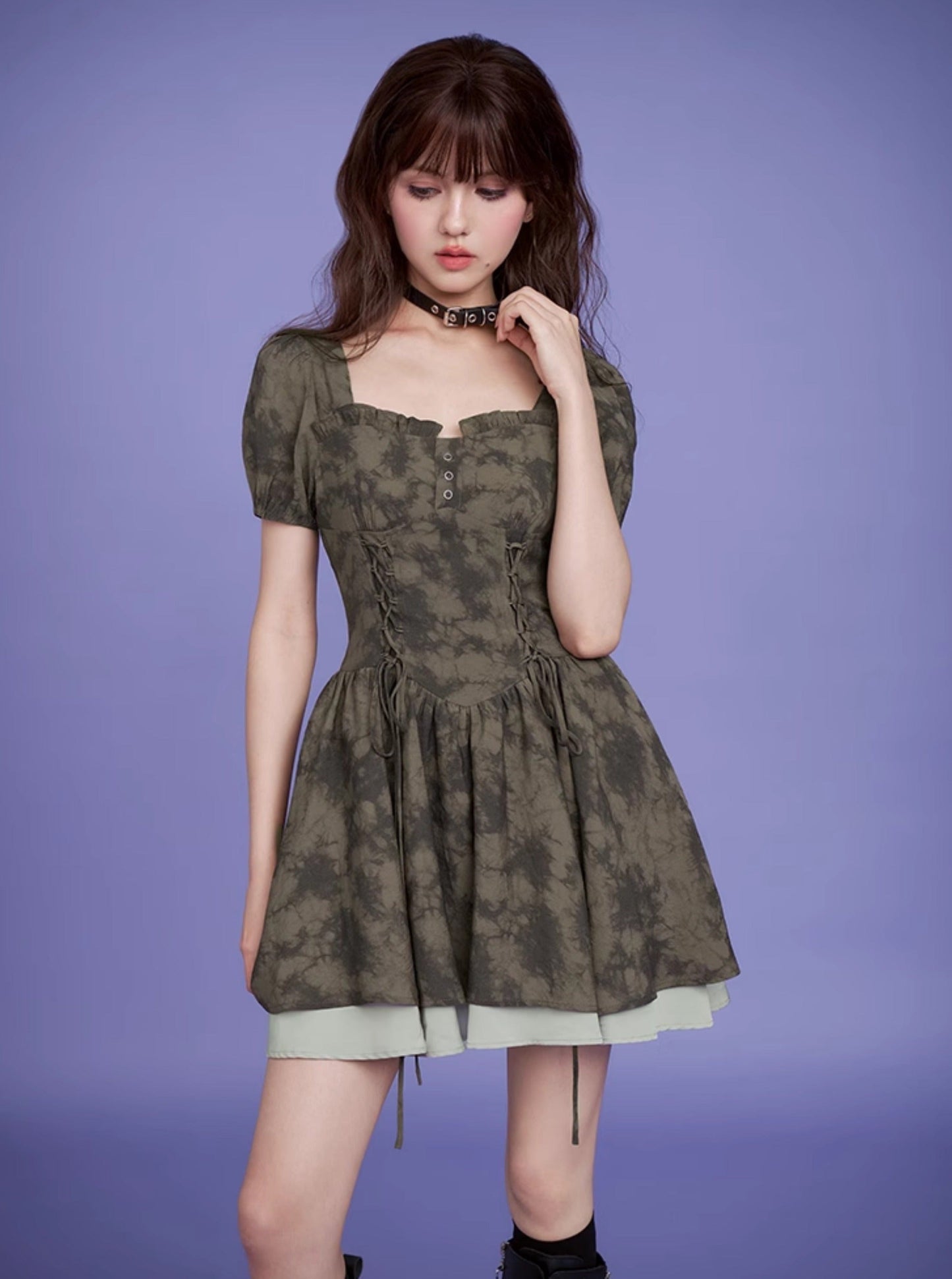 Green Tea Dyed Dress