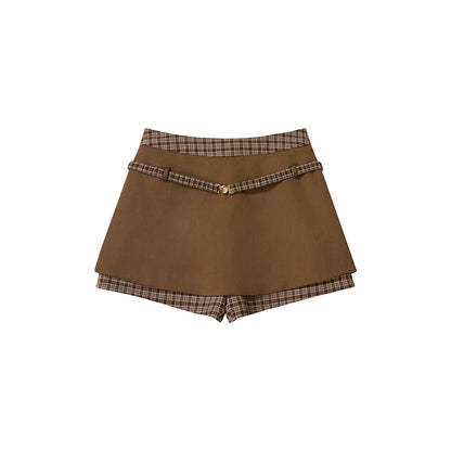 American Vintage Brown Paneled Skirt Pants