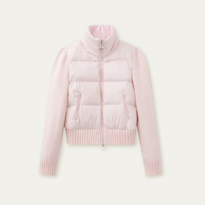Pink Cloud Knitted Patchwork Jacket
