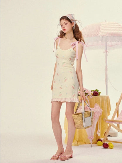 Slim fit suspender dress