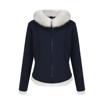 Fur Collar Jacket Set-Up