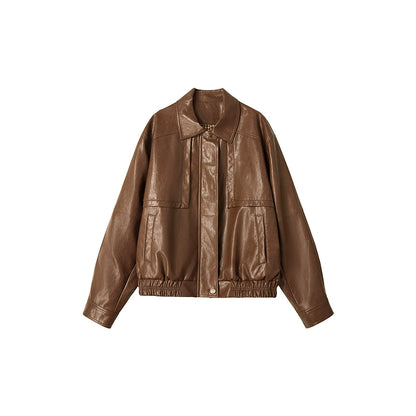 Casual Silhouette Biker Style Jacket